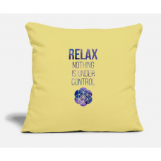 Relax Mindfulness Buddha Quote Washed Yellow Pillow